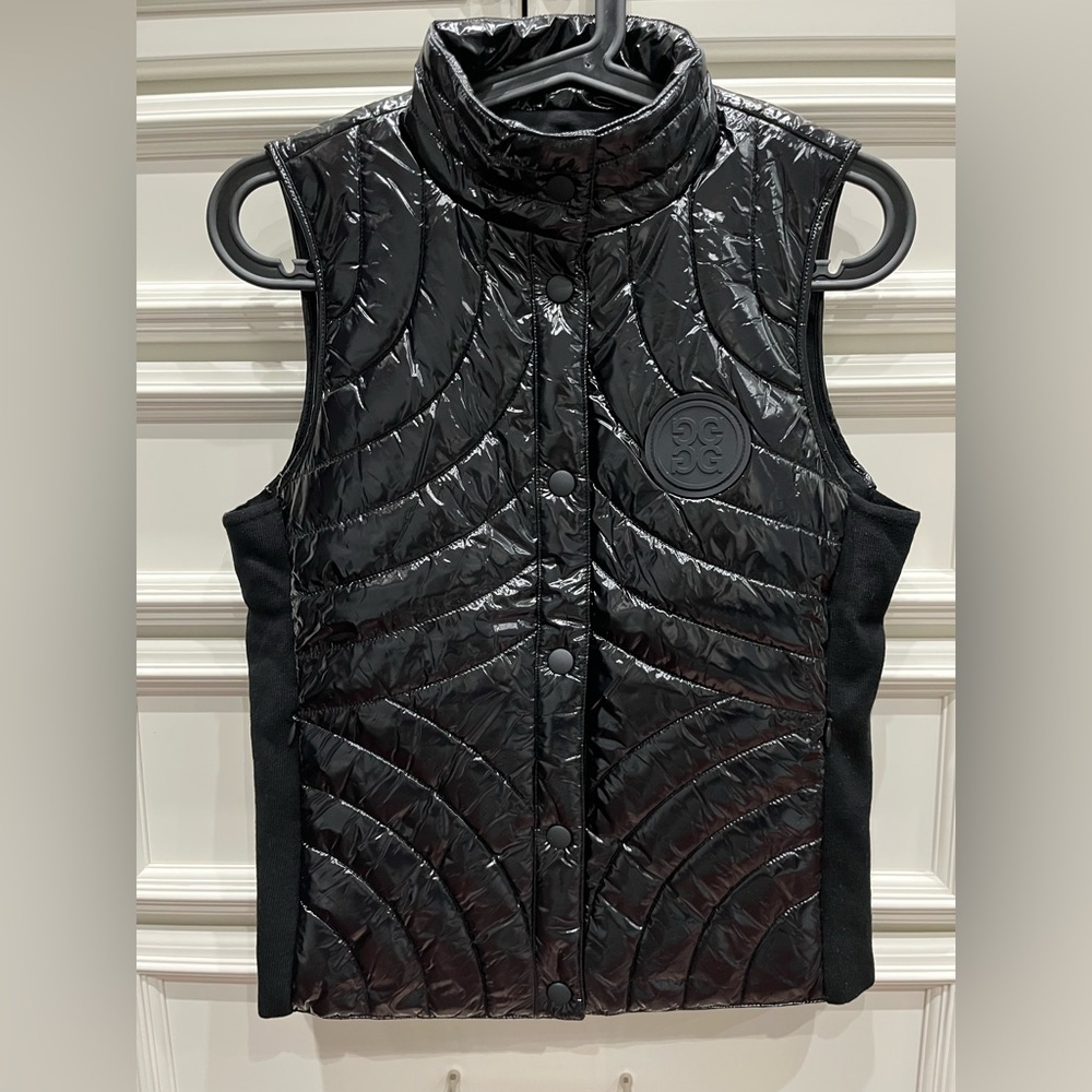 NWT G/FORE Women’s Black Onyx Quilted Puffer Golf Vest Small